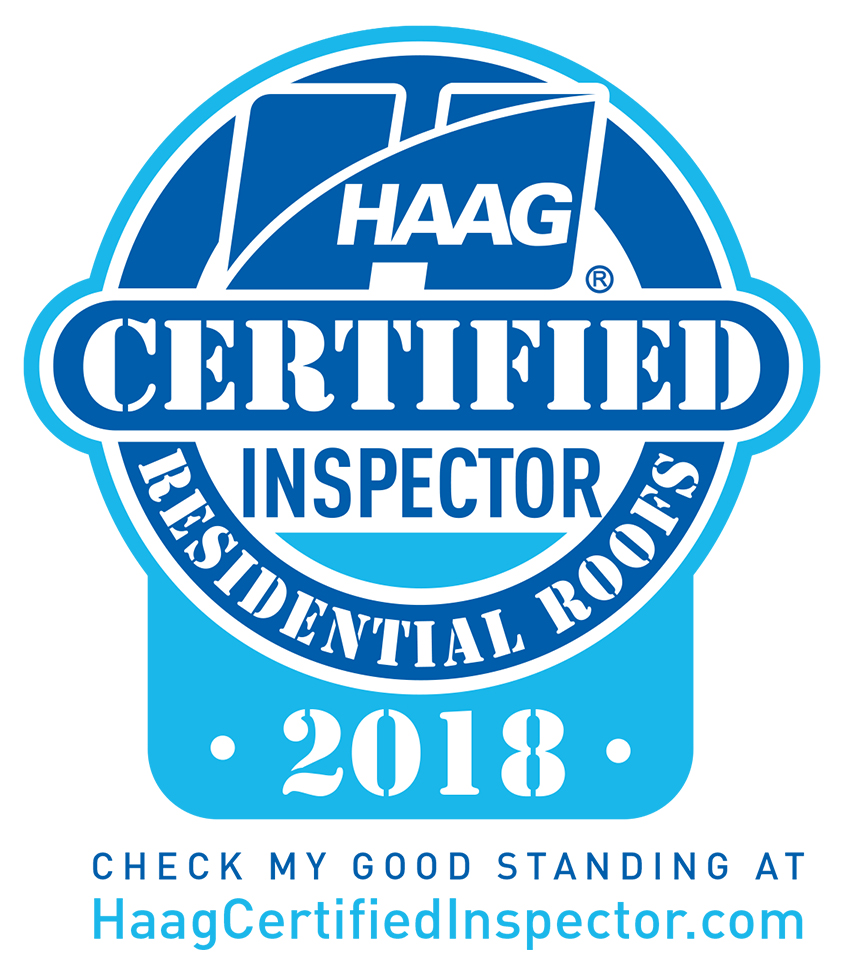 HAAG certified inspector residential roofs 2018 Edmonton, AB